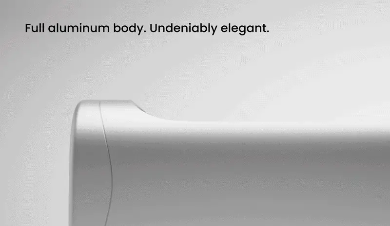 Full aluminum body. Undeniably elegant.